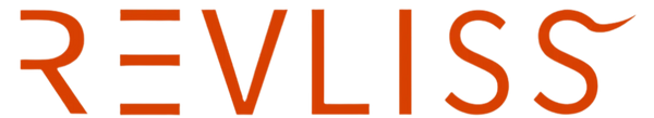 Orange 'REVLISS' logo on a white background