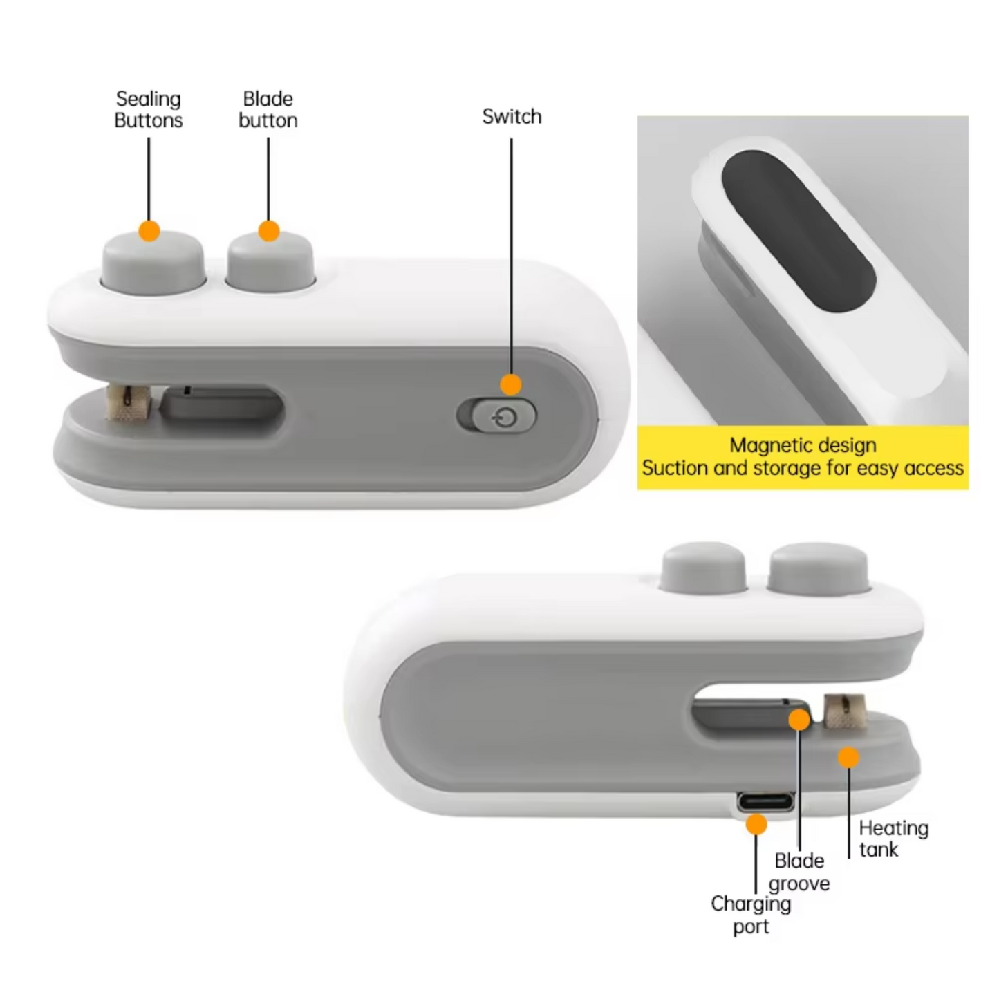 Handheld Mini Heat Bag Sealing Machine for Food Packaging and Plastic Sealing