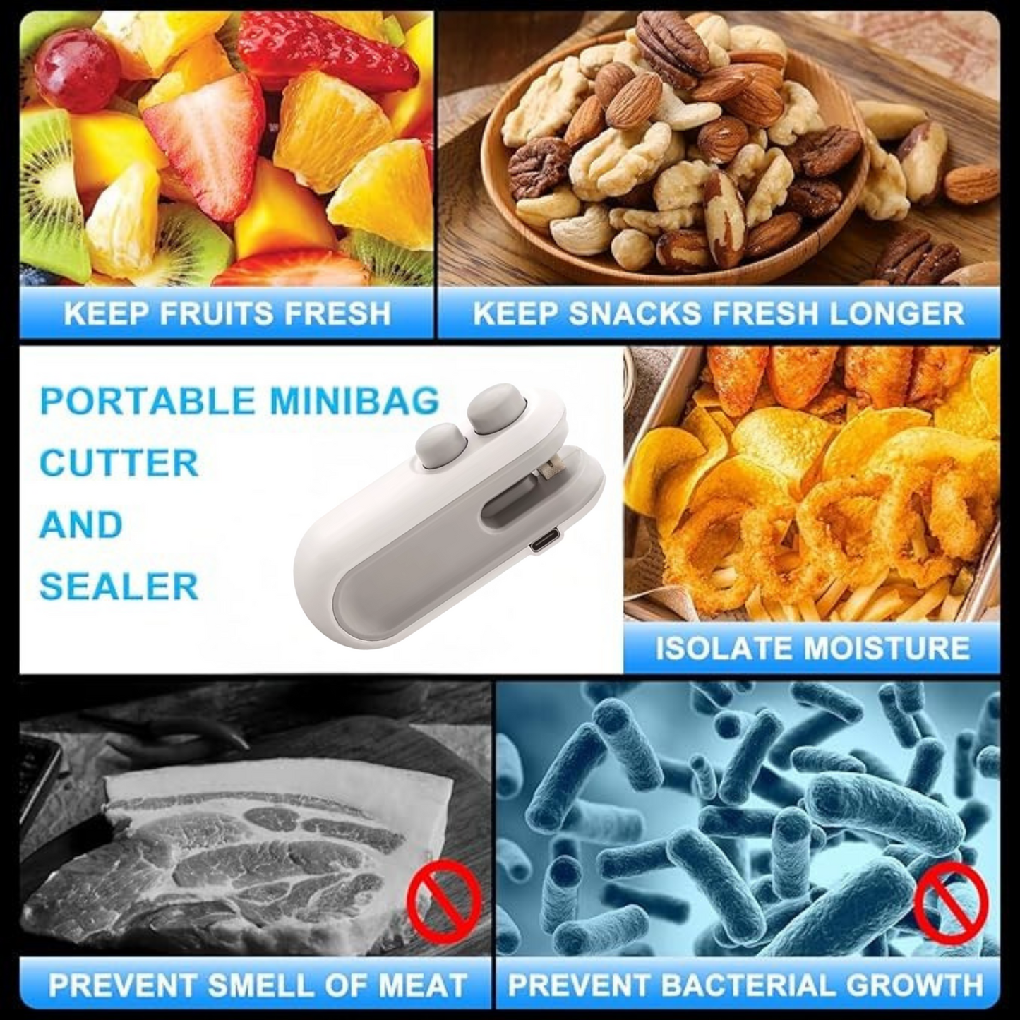 Handheld Mini Heat Bag Sealing Machine for Food Packaging and Plastic Sealing