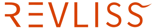 Orange 'REVLISS' logo on a white background